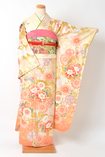 振袖［玉子色/四季花]