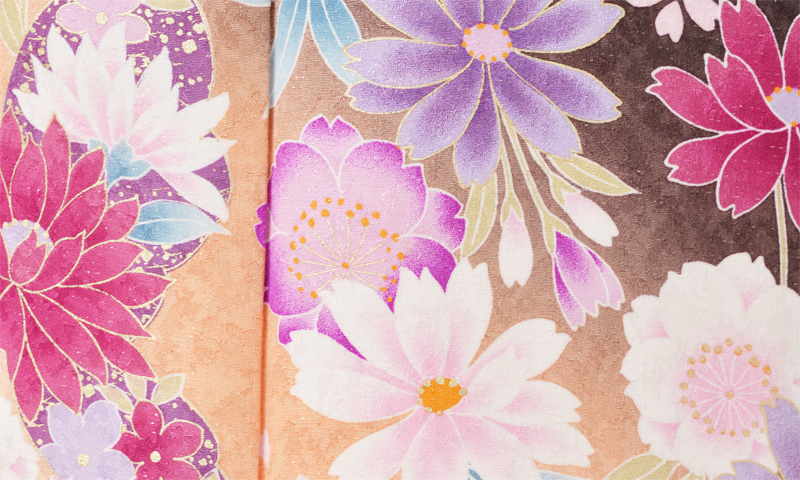 振袖[こげ茶色/バラ]