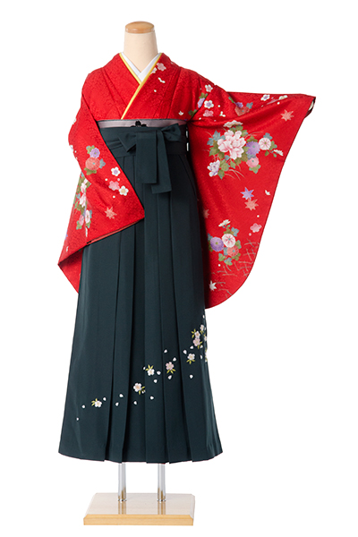 卒業袴［赤/花］