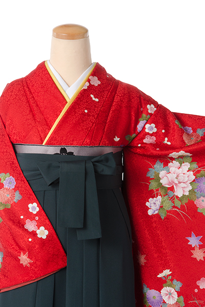 卒業袴［赤/花］