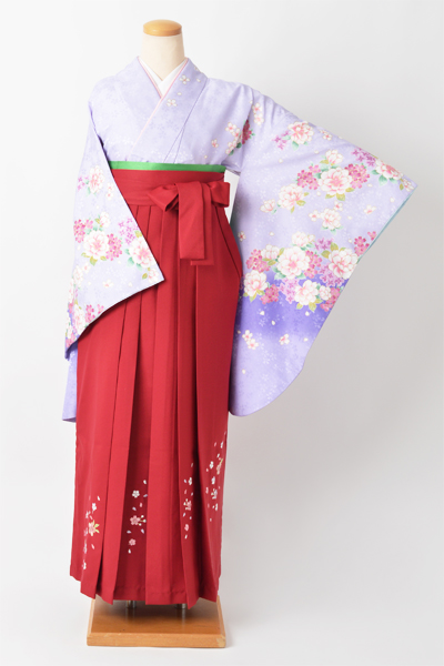 卒業袴［薄紫/花模様］