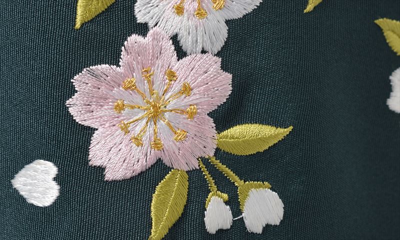 卒業袴［朱赤/大輪の花］