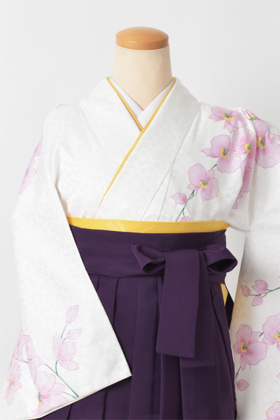 卒業袴［白/胡蝶蘭］