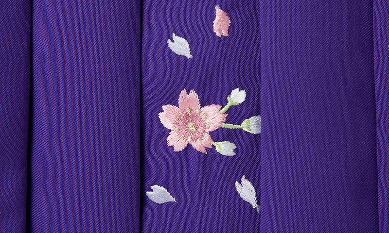 卒業袴［ライトグレー/花模様］