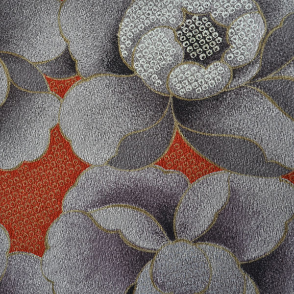 卒業袴［モダン/グレイ花］