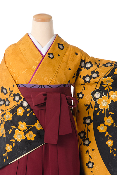 卒業袴［からし色/桜］