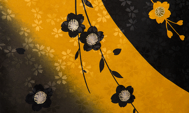 卒業袴［からし色/桜］