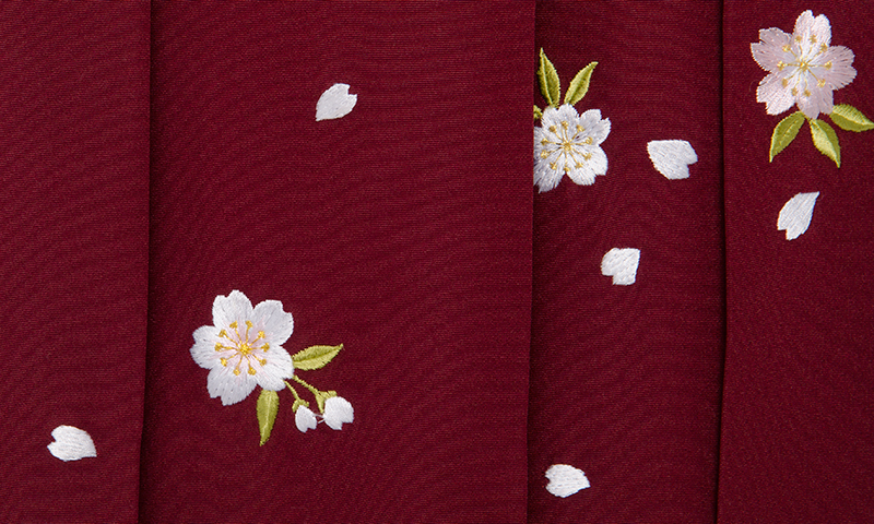 卒業袴［からし色/桜］