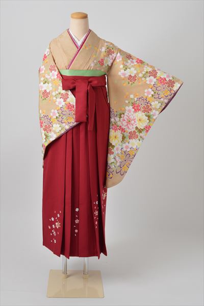 卒業袴［ベージュ/百花繚乱］