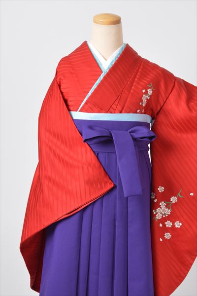卒業袴［赤/小花刺繍］