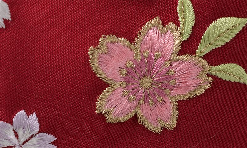 卒業袴｛黒/大小花々］