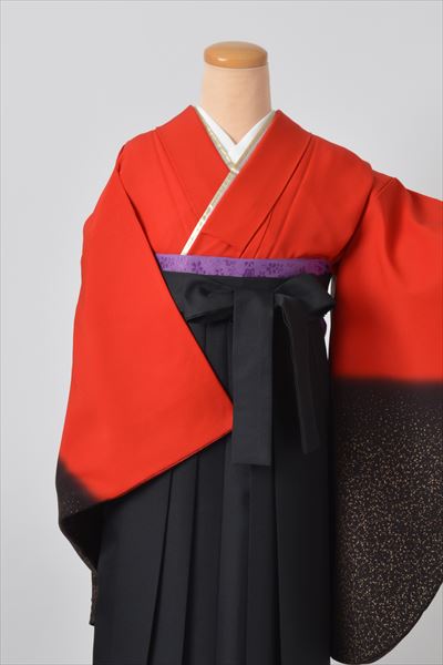 卒業袴｛赤×黒］