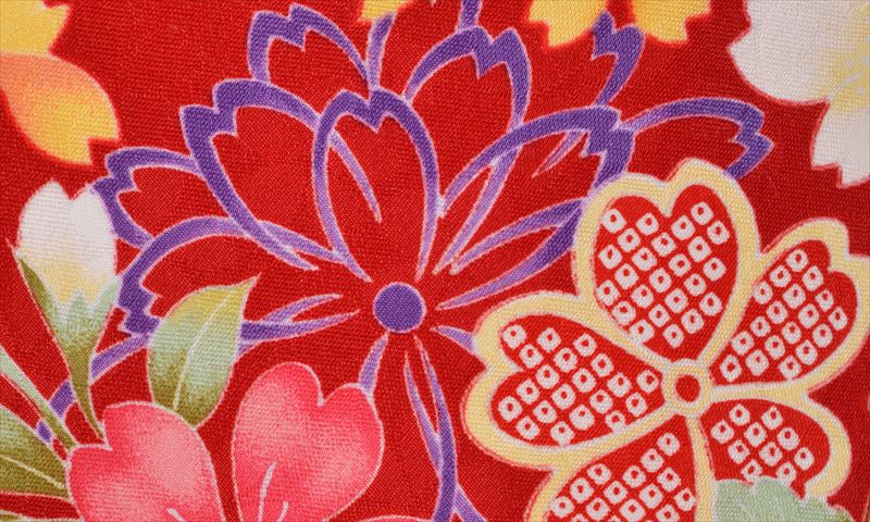 卒業袴｛赤/桜づくし］