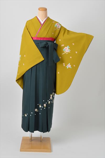 卒業袴［辛子色/椿］