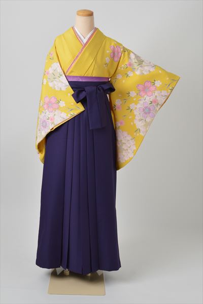 卒業袴［黄色/桜］