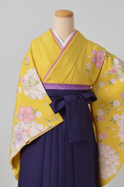 卒業袴［黄色/桜］