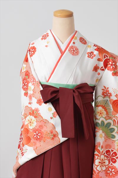 卒業袴［白/和モダン橘］