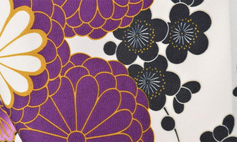 卒業袴［紫/菊］