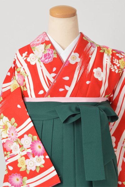 卒業袴［赤/小花］