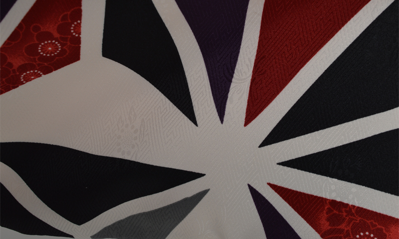 卒業袴［麻の葉/黒袴にラインストーン］