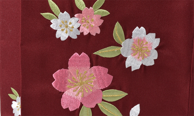 卒業袴［赤地/桜と手毬］