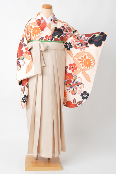 卒業袴【鳥の子色/七宝大正ロマン風】