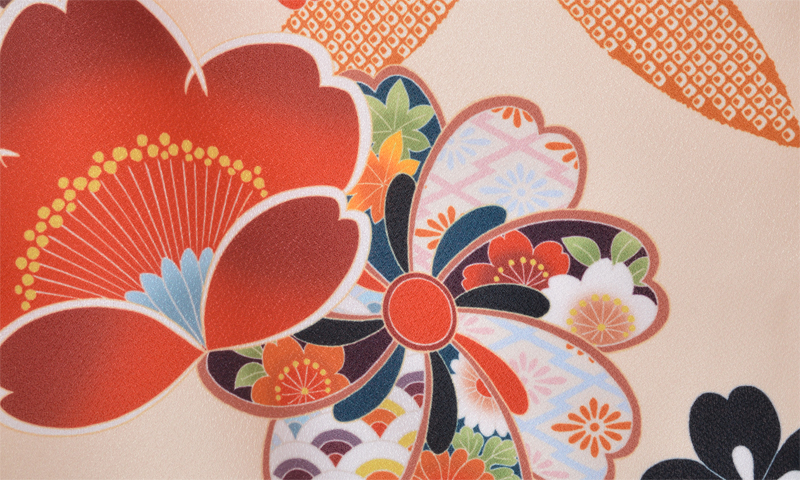 卒業袴【鳥の子色/七宝大正ロマン風】