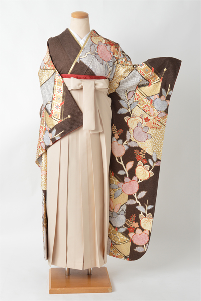 卒業袴【振袖・屏風に橘】