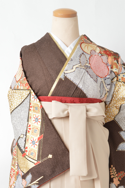 卒業袴【振袖・屏風に橘】