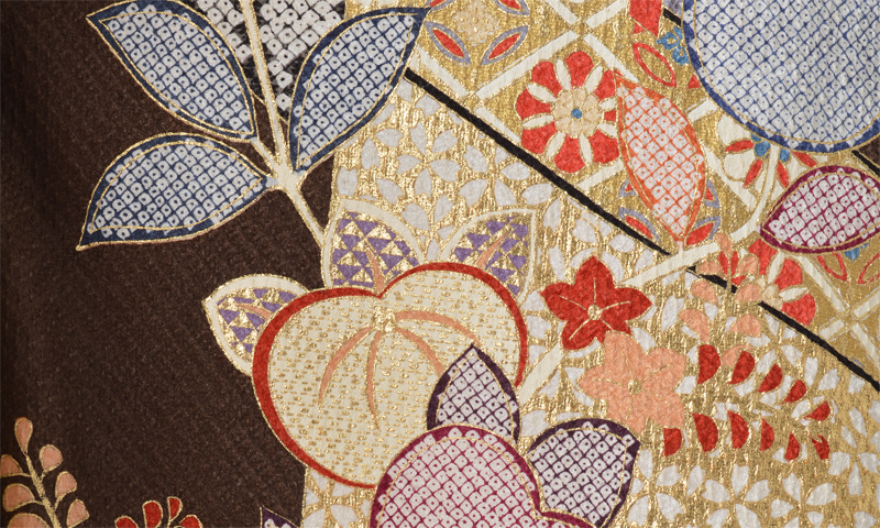 卒業袴【振袖・屏風に橘】