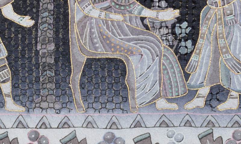 訪問着(総柄で珍しいエジプト柄)