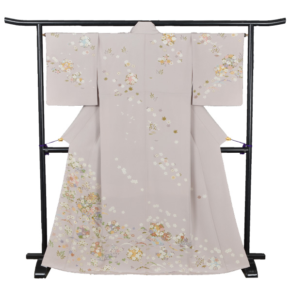 訪問着[薄紫・四季花模様]