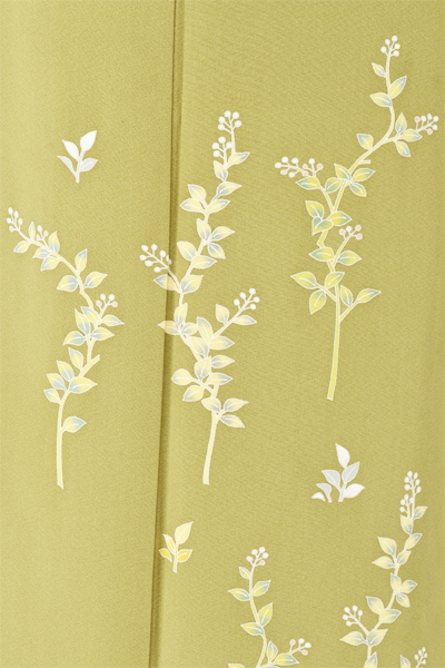 附下訪問着[加賀友禅・抹茶色]