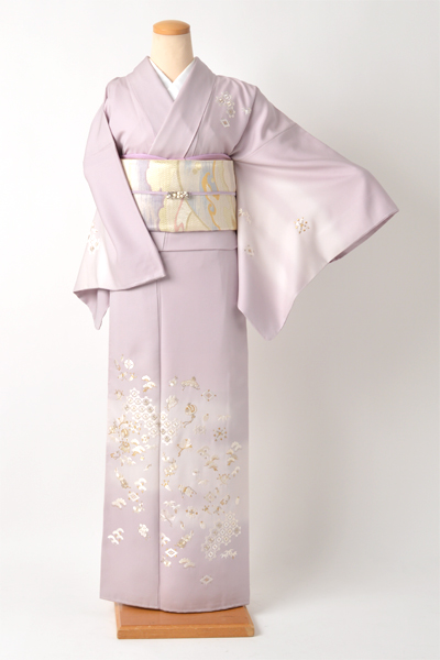 訪問着[ラベンダー・宝尽くし]