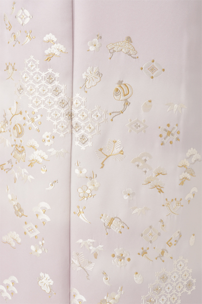 訪問着[ラベンダー・宝尽くし]