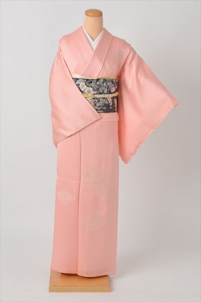 色無地(単衣・サーモンピンク)