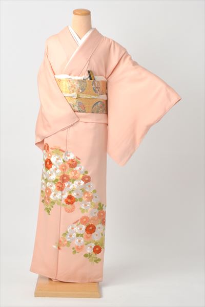 色留袖(サーモンピンク)