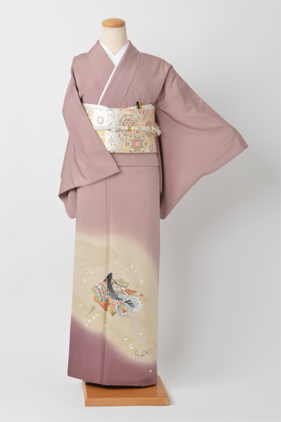 色留袖[京藤色/源氏物語]