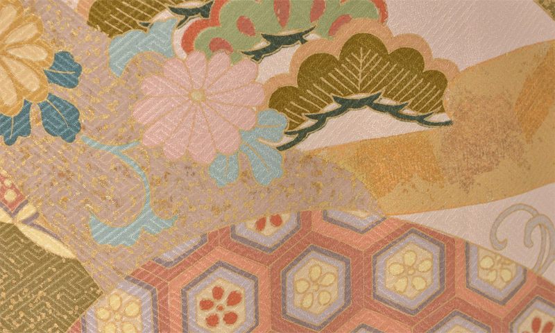 色留袖［裏柳色/鶴と松/Ｓサイズ]