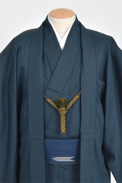 紬アンサンブル［紺・大島紬］