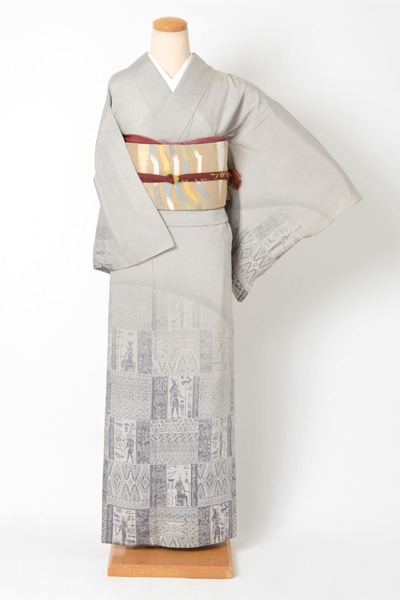 ひとえ_グレー地