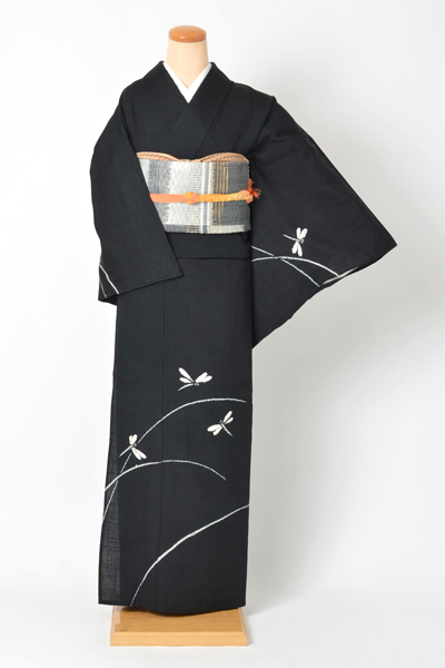 ひとえ_正絹_紬