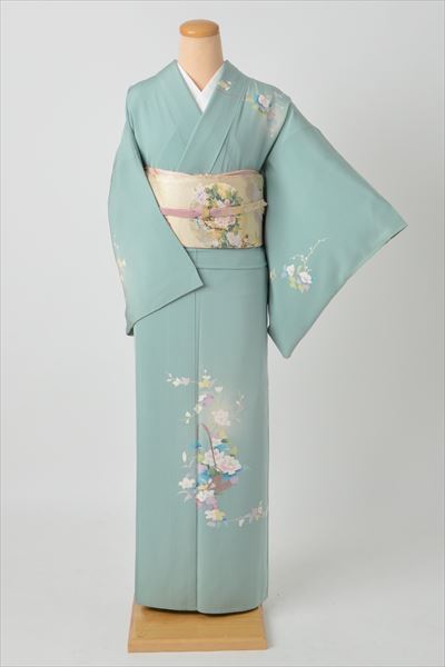 単衣(アイスグリーン地)