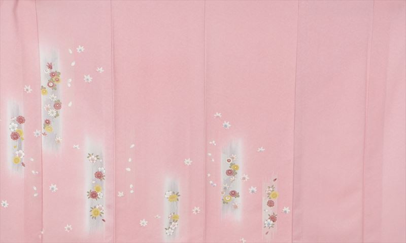 単衣(ピンク地に小花)