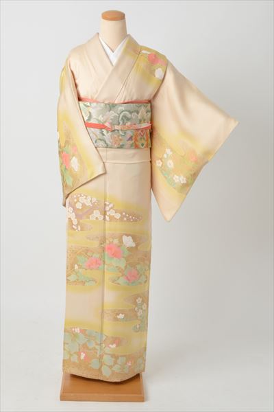 単衣(淡いベージュ・エ霞)