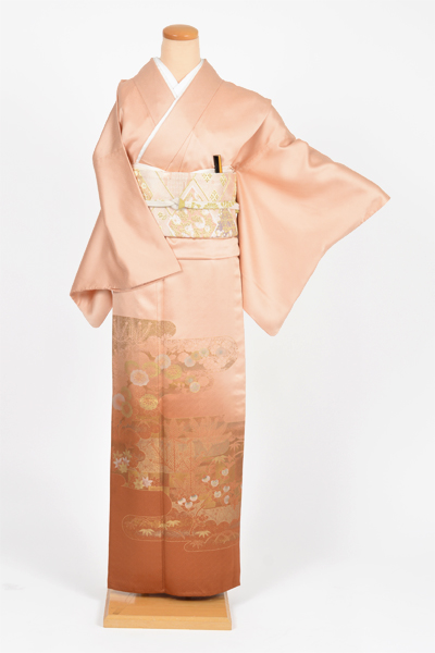 色留袖[単衣・朱華色]