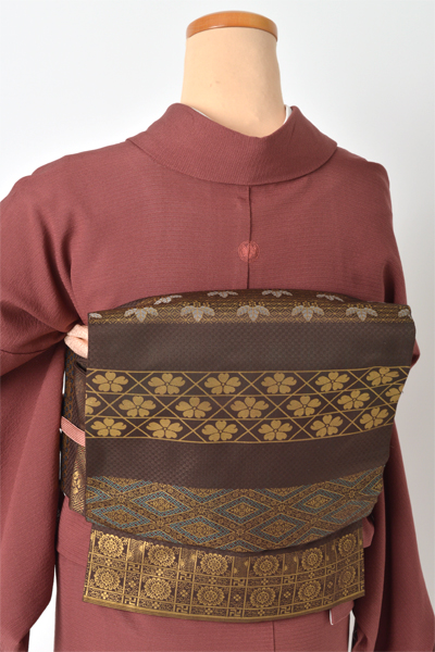 色無地［絽縮緬/濃紅梅色]