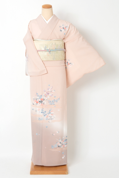 夏物(ピンク地・あずき色)