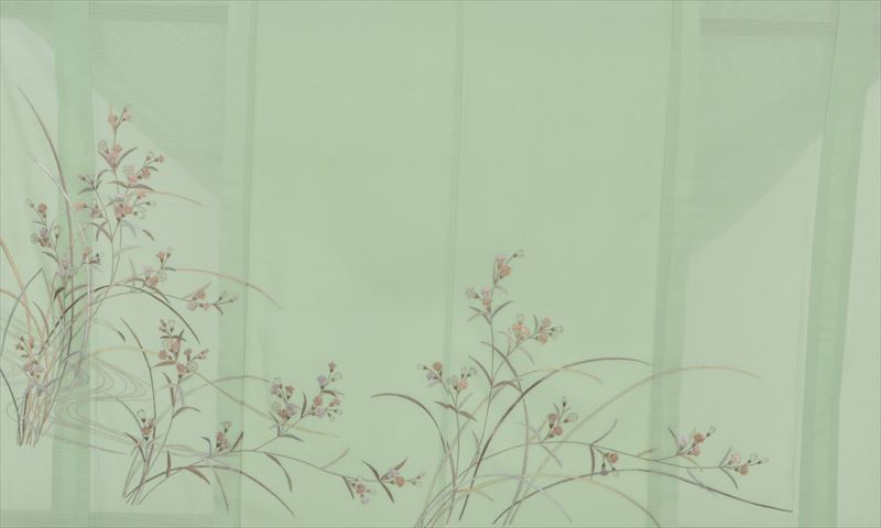 夏物(若草色・草花)