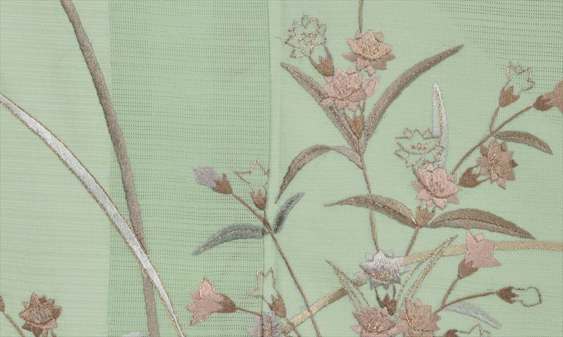 夏物(若草色・草花)